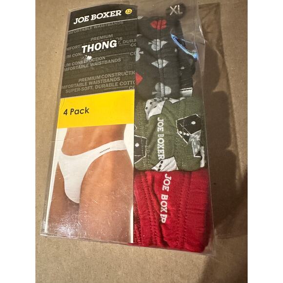 VTG RARE Joe Boxer Thong men’s underwear poker pattern 3 pair - Picture 1 of 6